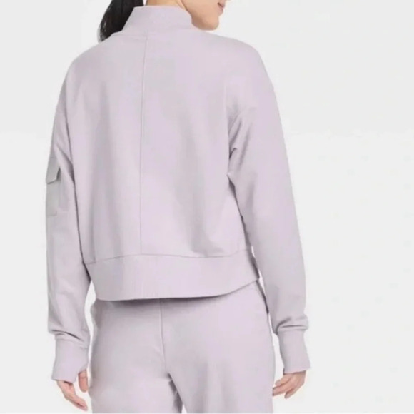 NWT Cropped Length French Terry Sweatshirt - Picture 5 of 12